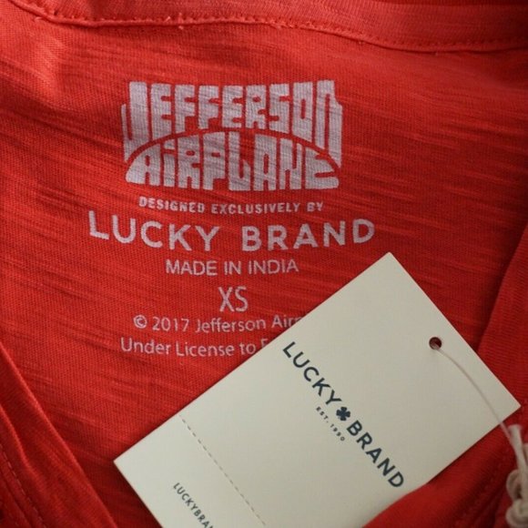 Lucky Brand Jefferson Airplane Distressed Graphic Tee Size  M - Picture 6 of 6